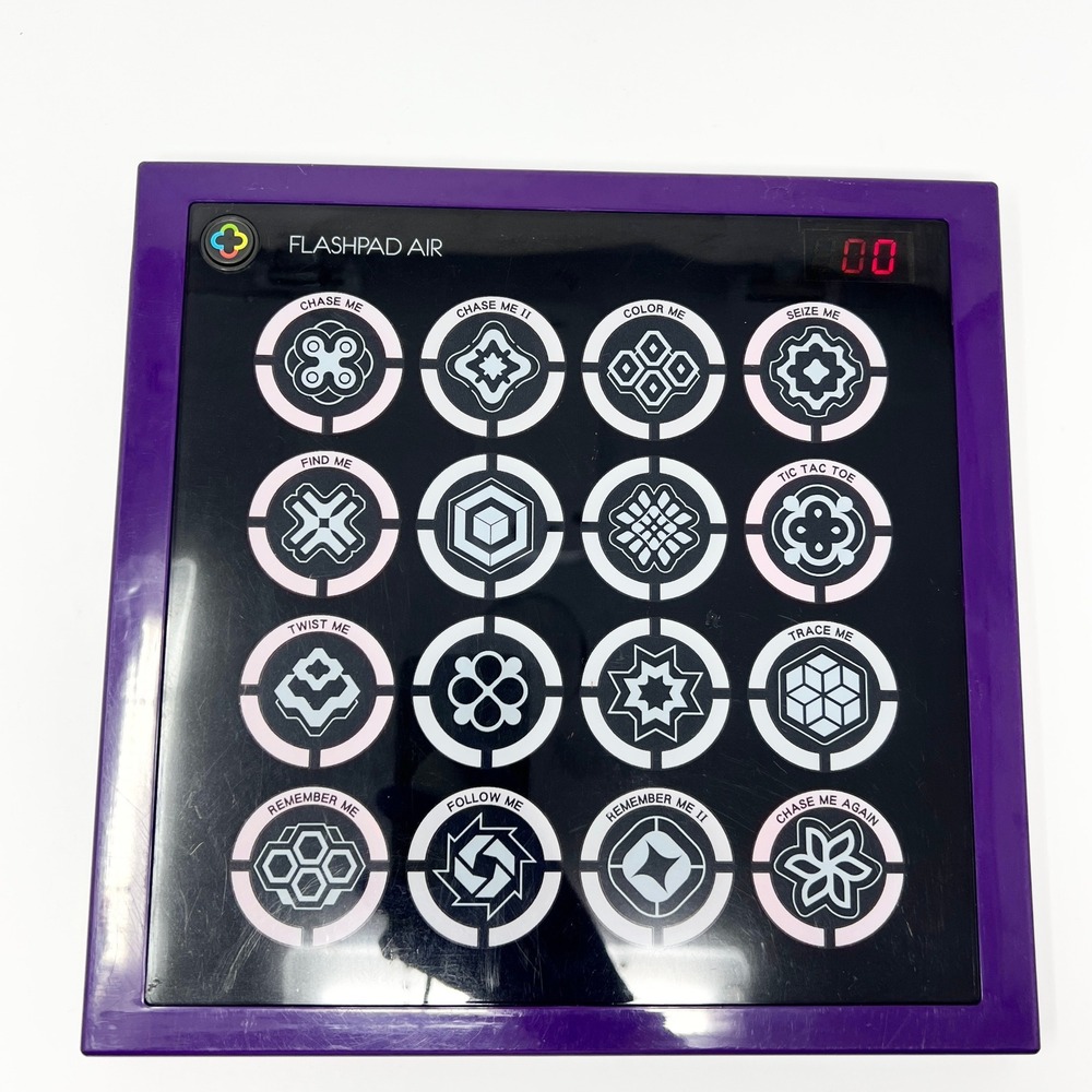 Flashpad Air Handheld Electronic Touchscreen Game Purple LED Games WORKS